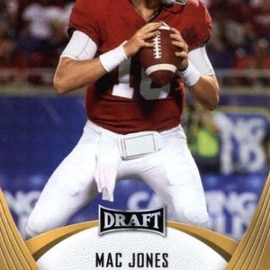 GOLD Rookie Card Mac Jones 2021 Leaf Football #6 very valuable Collectable!